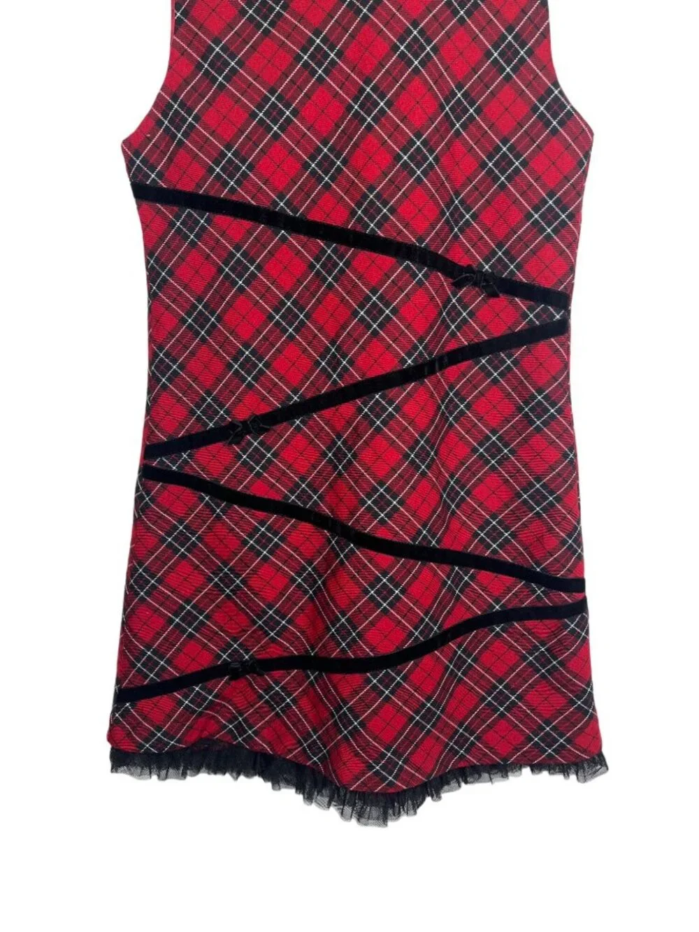 Childrens Place Girls Size 10 Red Plaid Dress Holiday Christmas Sleeveless